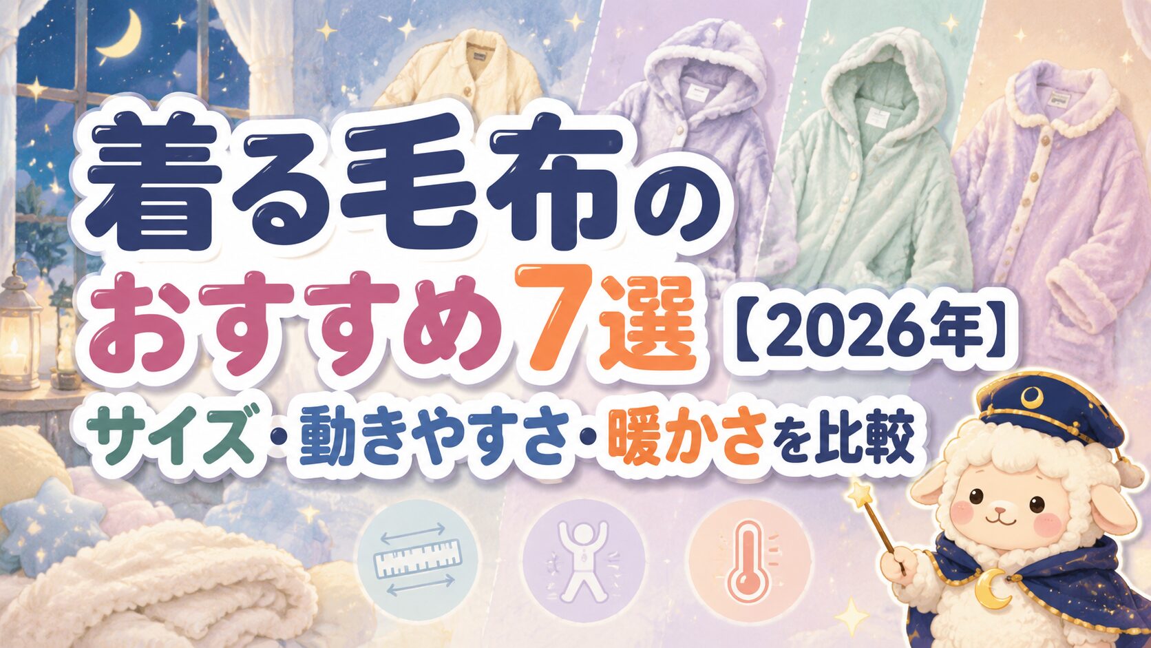 着る毛布のおすすめ7選【2026年】サイズ・動きやすさ・暖かさを比較の記事のアイキャッチ画像
