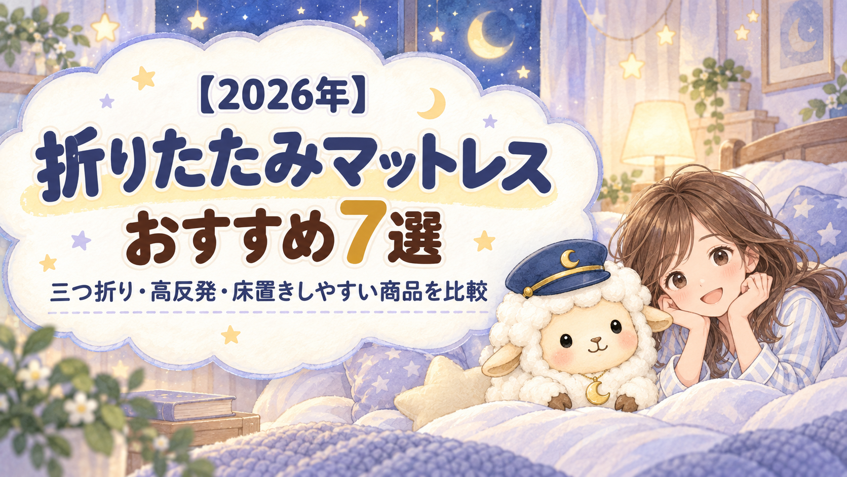 【2026年】折りたたみマットレスおすすめ7選|三つ折り・高反発・床置きしやすい商品を比較の記事のアイキャッチ画像