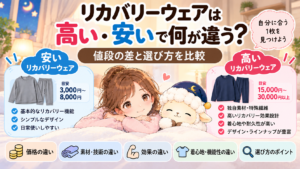 リカバリーウェアは高い・安いで何が違う？値段の差と選び方を比較の記事のアイキャッチ画像